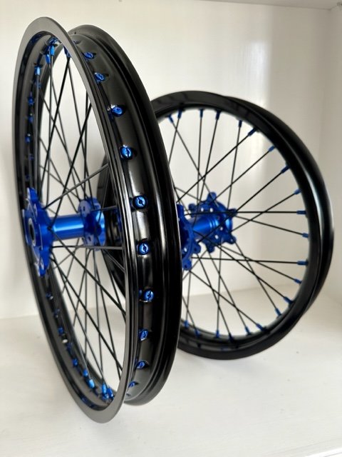 SURRON ULTRA BEE 18 21 WHEEL SET RED BLACK BLUE GOLD - Rev Monkey